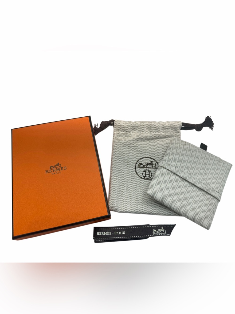 Hermès Empty Signature Orange Box & Dust Bags Set